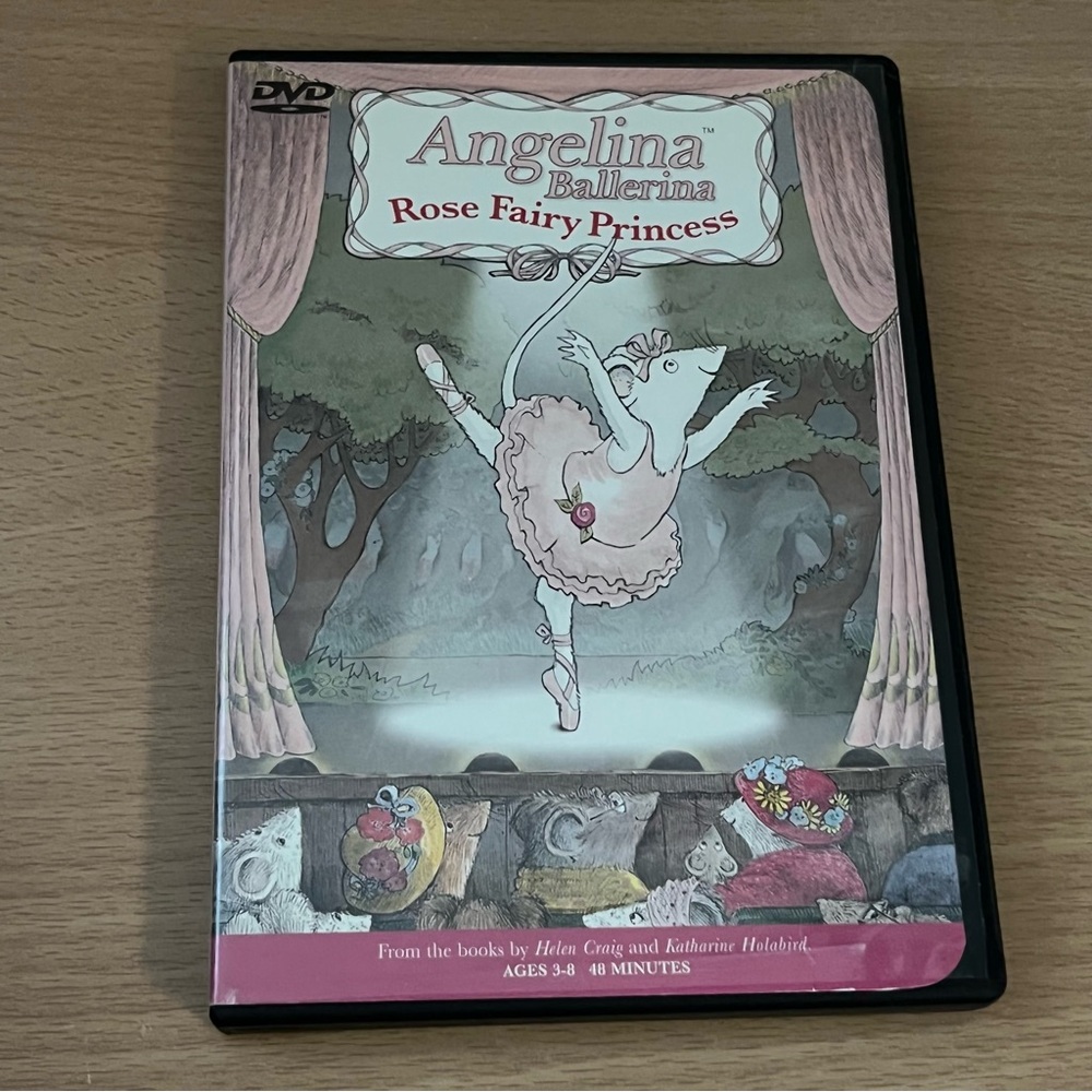 Angelina Ballerina Rose Fairy Princess DVD with 4 Cartoons Feature Episodes HIT